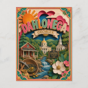 PopCut States Dahlonega Georgia Paper Art Postcard
