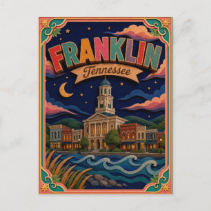PopCut States Franklin Tennessee Paper Art P Postcard