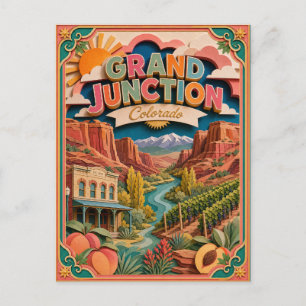 PopCut States Grand Junction Colorado Paper Art Postcard