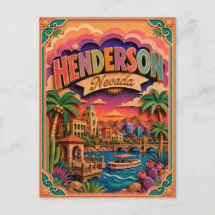 PopCut States Henderson Nevada Paper Art Postcard