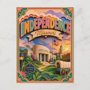 PopCut States Independence Missouri Paper Art Postcard