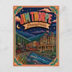 PopCut States Jim Thorpe Pennsylvania Paper Art Postcard
