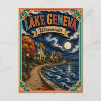 PopCut States Lake Geneva Wisconsin Paper Art