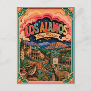 PopCut States Los Alamos New Mexico Paper Art Postcard