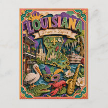 PopCut States Louisiana Colorful 3D Paper Art