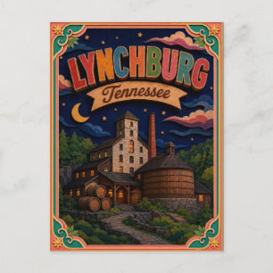 PopCut States Lynchburg Tennessee Paper Art Postcard