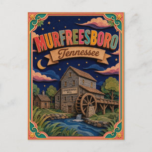 PopCut States Murfreesboro Tennessee Paper Art Postcard