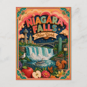 PopCut States Niagara Falls New York Paper Art Postcard
