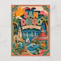 PopCut States San Diego California Paper Art