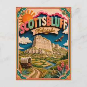 PopCut States Scottsbluff Nebraska Paper Art Postcard