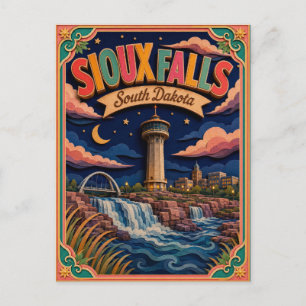 PopCut States Sioux Falls South Dakota Paper Art Postcard