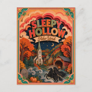 PopCut States Sleepy Hollow New York Paper Art Postcard