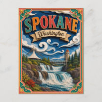 PopCut States Spokane Washington Paper Art