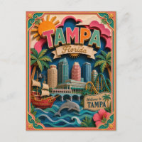 PopCut States Tampa Florida Paper Art