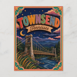 PopCut States Townsend Tennessee Paper Art Postcard