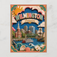 PopCut States Wilmington Delaware Paper Art