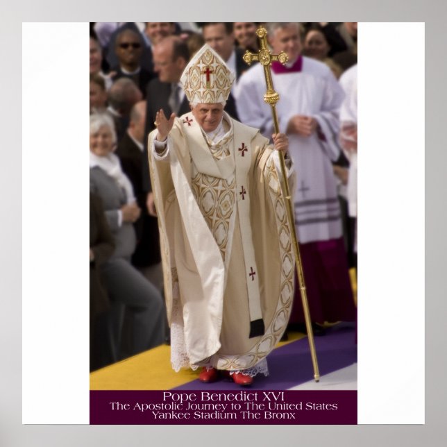 Pope Benedict XVI - Bronx NY  GDeAcosta Portrait Poster (Front)