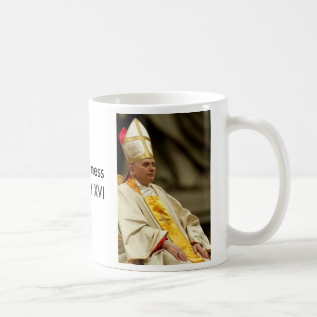Pope Benedict XVI, Pope Benedict XVI, His Holin... Coffee Mug (Right)