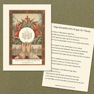 Pope Benedict XVI Prayer for Priests Note Card