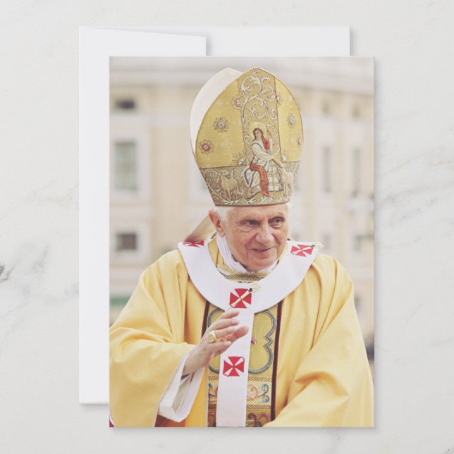 Pope Benedict XVI T-Shirt Holiday Card (Front)