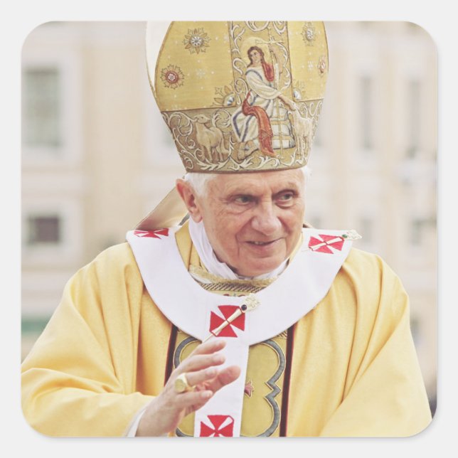 Pope Benedict XVI The Teacher of Truth Square Sticker (Front)