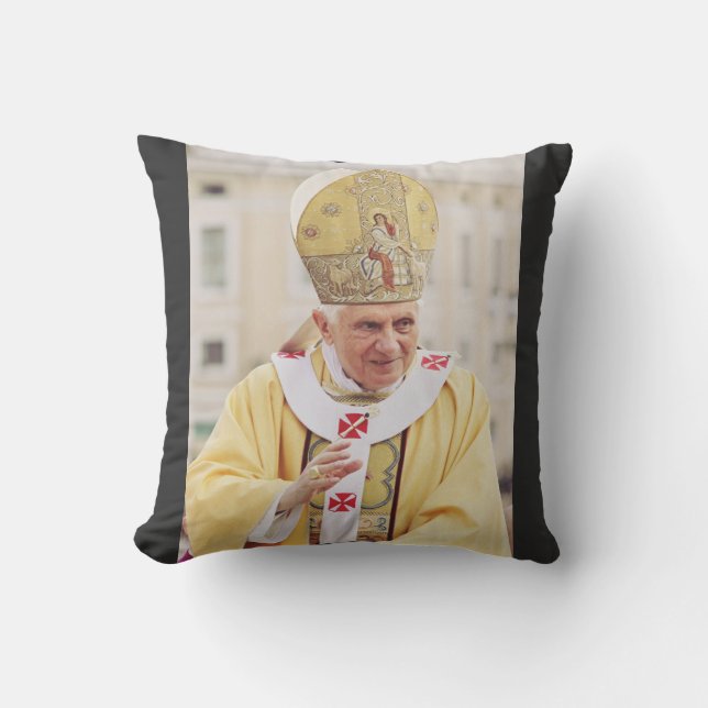 Pope Benedict XVI Throw Pillow (Front)