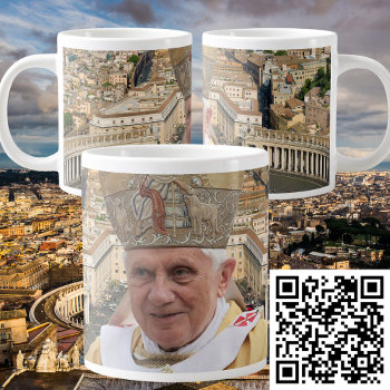 Pope Benedict Xvi With The Vatican City Large Coffee Mug by fabpeople at Zazzle