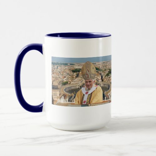 Pope Benedict XVI with the Vatican City Mug
