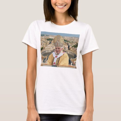 Pope Benedict XVI with the Vatican City T_Shirt