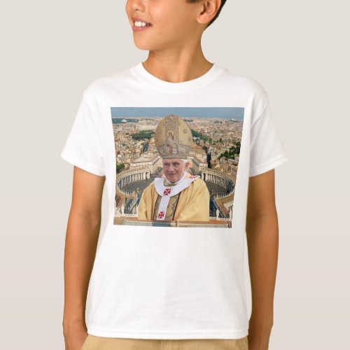 Pope Benedict XVI with the Vatican City T_Shirt