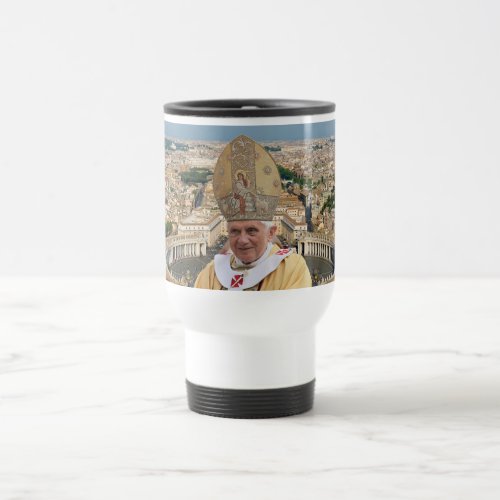 Pope Benedict XVI with the Vatican City Travel Mug