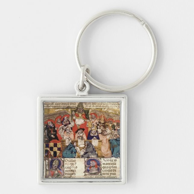 Pope Boniface VIII  presiding over a Keychain (Front)