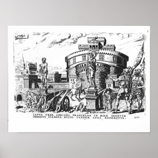 Pope Clement VII  is Held Besieged by Charles V Poster (Front)