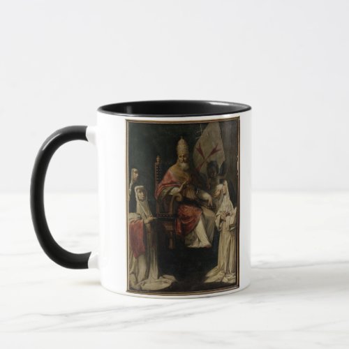 Pope Clement VIII blessing Carmelite Nuns oil on Mug