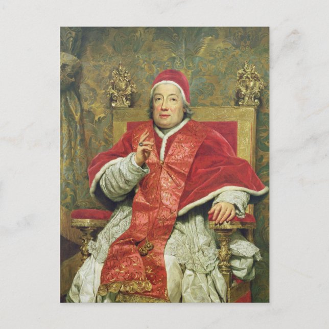 Pope Clement XIII (1693-1769) (oil on canvas) Postcard (Front)