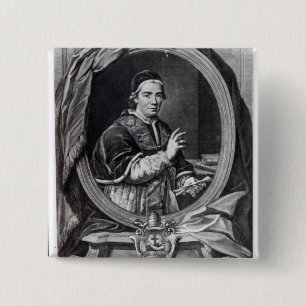 Pope Clement XIV, engraved by Domencio Cunego Pinback Button