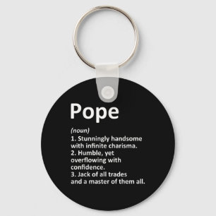Pope Definition Funny Surname Family Tree Birthday Keychain