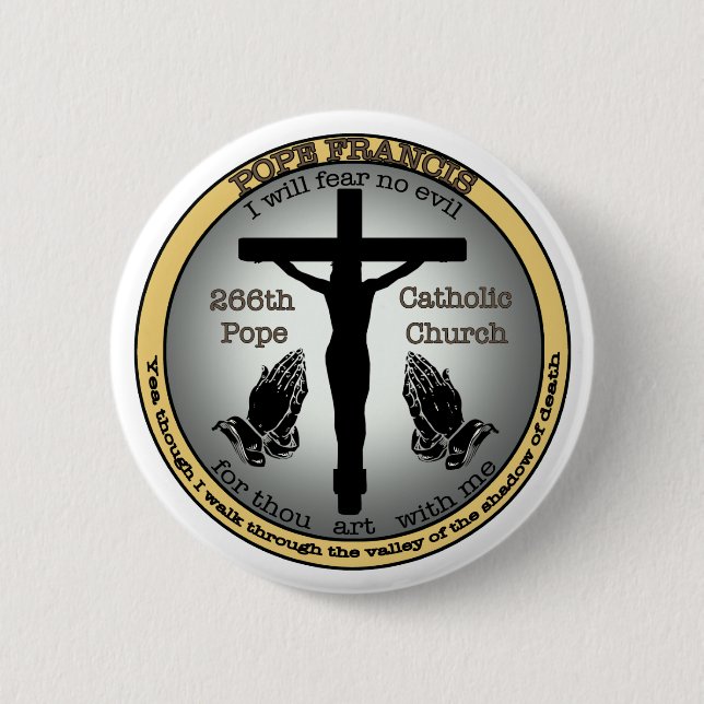 Pope Francis Pinback Button (Front)