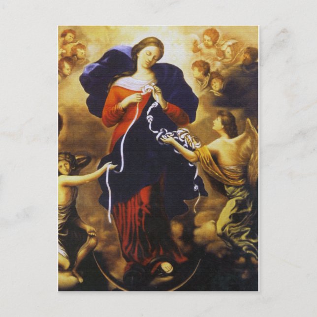 Pope Francis's Prayer to Our Lady Untier of Knots Postcard (Front)