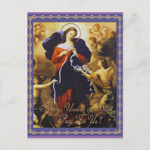 Pope Franciss Prayer to Our Lady Untier of Knots Postcard