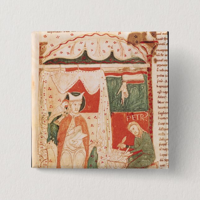 Pope Gregory I the Great Pinback Button (Front)