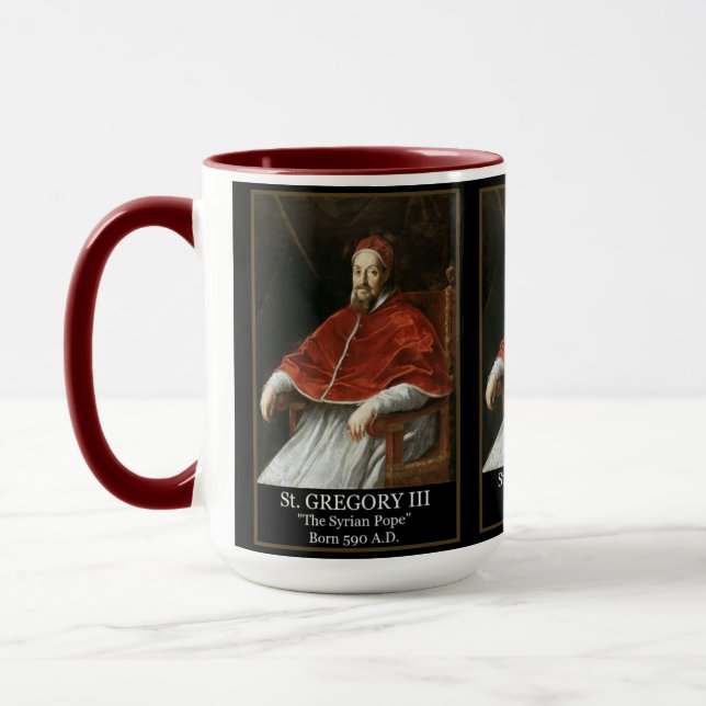 Pope Gregory III "The Syrian Pope"  Gift Mug (Left)