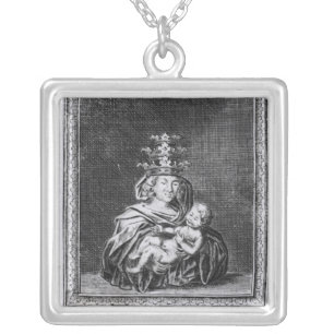 Pope Joan with her child Silver Plated Necklace