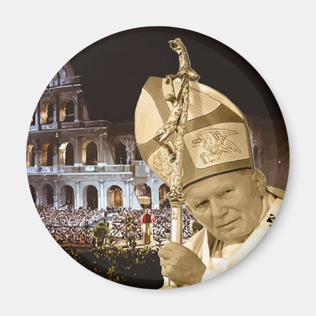 Pope John Paul II Blessing Magnet (Front)