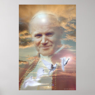 Pope John Paul II by Gregory Gallo Poster
