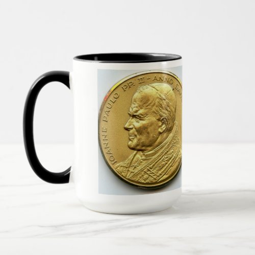 POPE JOHN PAUL II COINS MUG