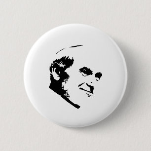 Pope John Paul II Face White Button