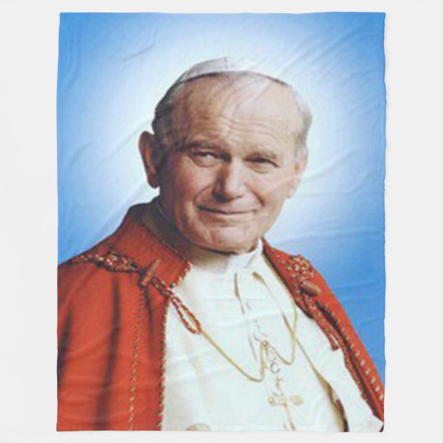 POPE JOHN PAUL II Fleece Blanket (Front)