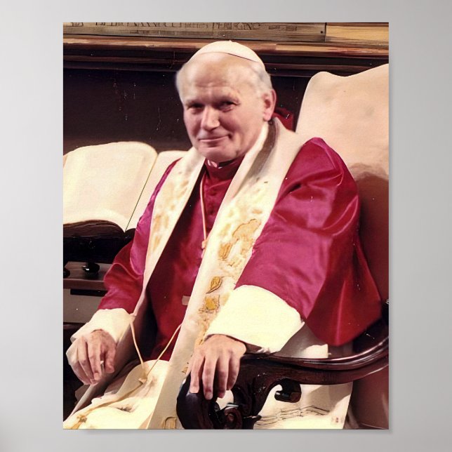Pope John Paul II Portrait Poster (Front)