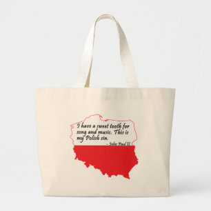 Pope John Paul II Quote Large Tote Bag
